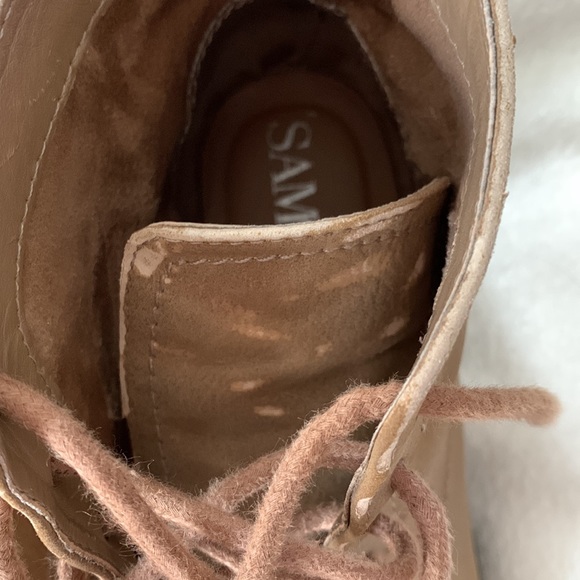 Sam & Libby Suede Feel Lace Up Tan Boots - Picture 8 of 9